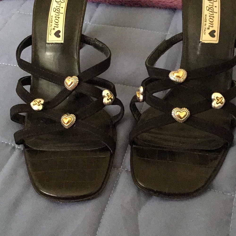 Brighton Black Women’s Robbie Vintage Heels Sandals 9M - Picture 2 of 8